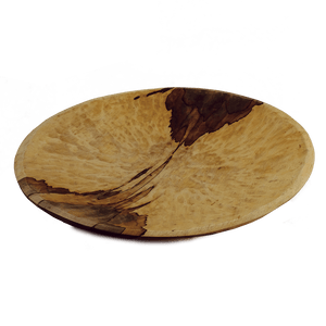 Shallow Large Wood Bowl Plate - 24 inch
