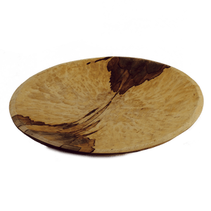 Shallow Large Wood Bowl Plate - 24 inch