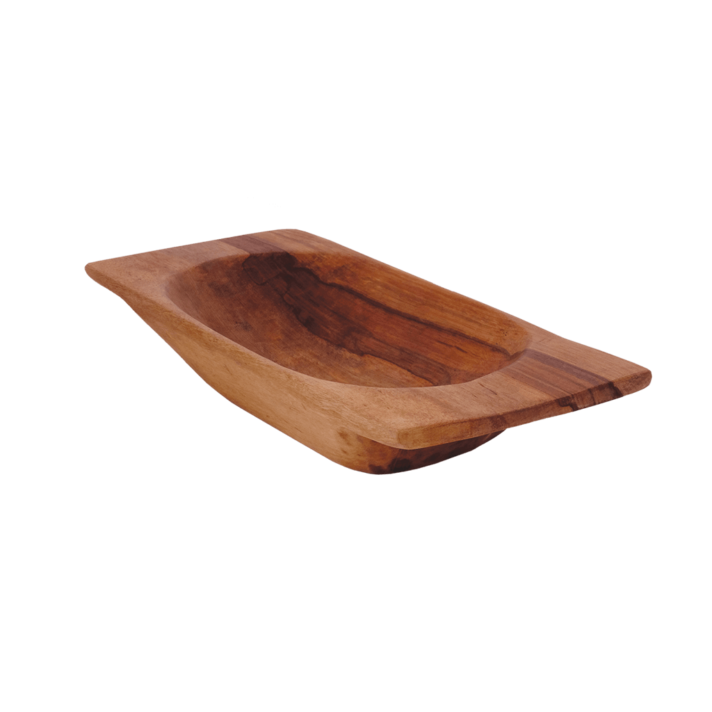 Small Wood Dough Bowl Tray