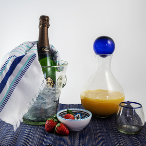 Clear Glass Ice Bucket