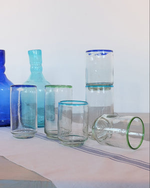 stacking glasses with decanters