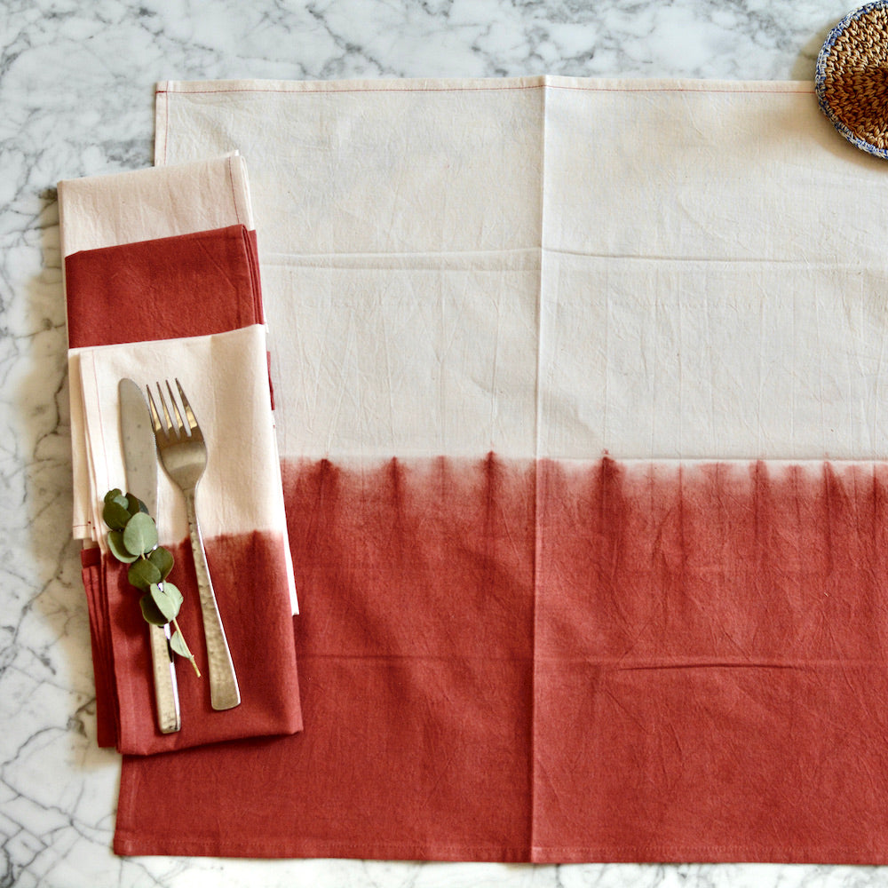 Chechi Rectangle Pattern Shibori Napkins