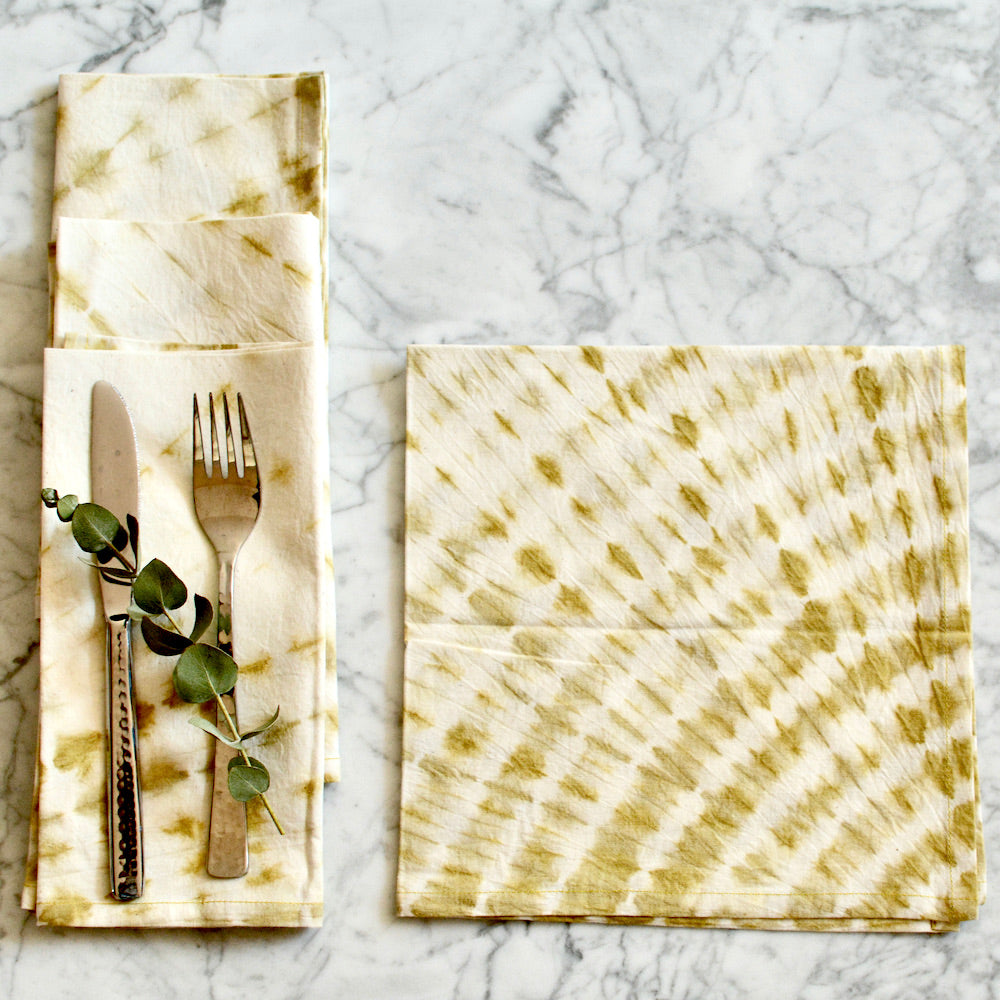 Chechi Rectangle Pattern Shibori Napkins